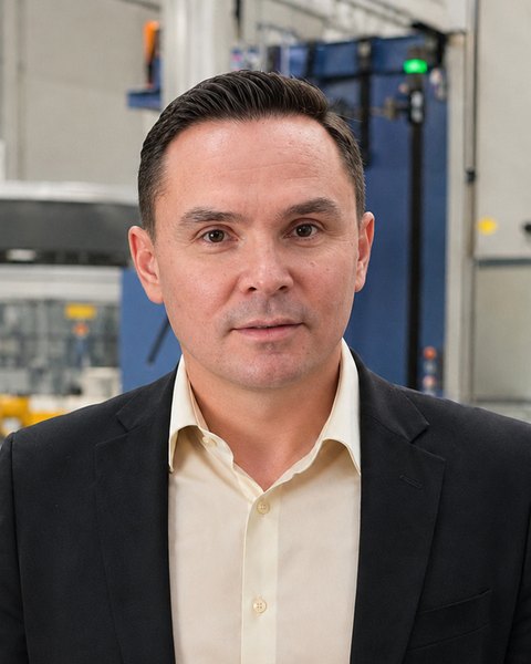 Rafael Safiullin on a plant floor