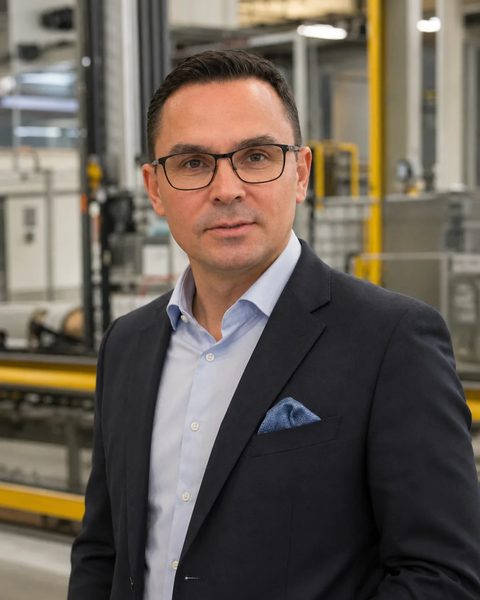 Rafael Safiullin, manufacturing CFO, on a plant floor